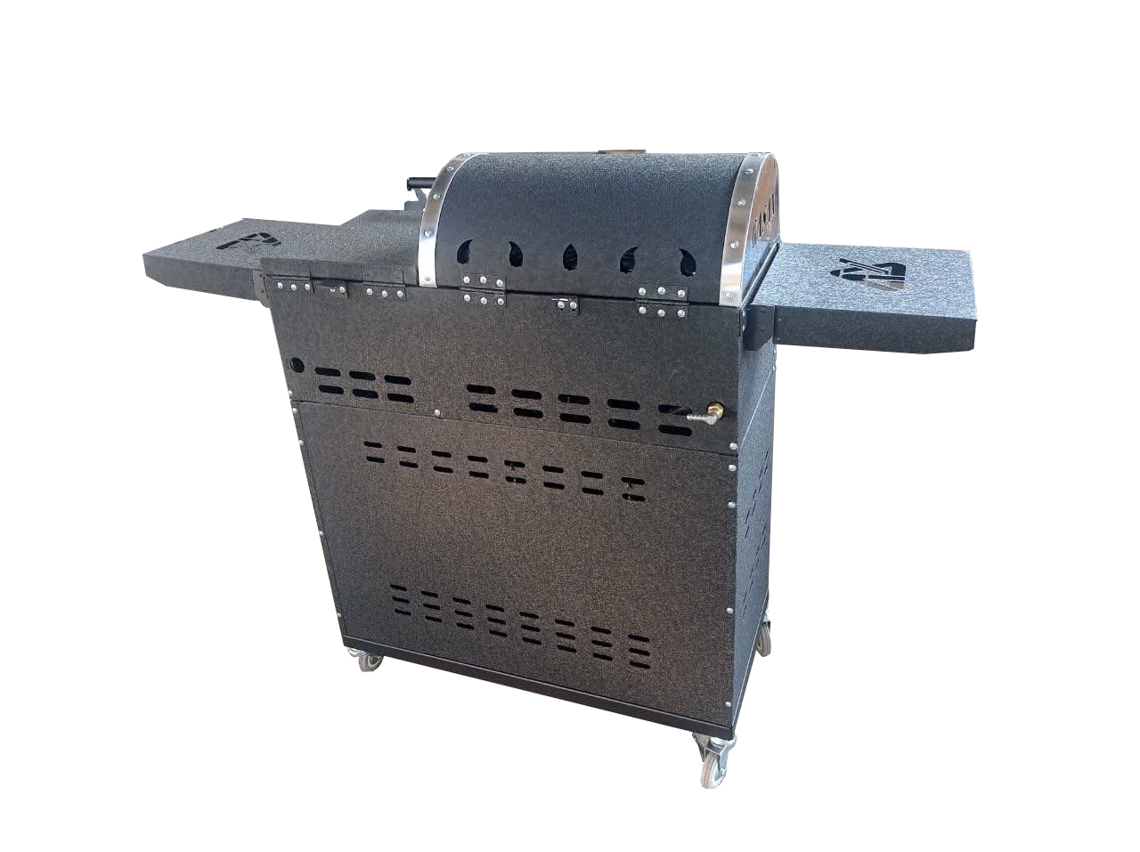 باربیکیو گازی زغالی با پلوپز و ترمومتر گازاکس پلاس مدل 8040 کابینتی کد2100140006